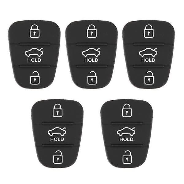 5-pak erstatningsnøglefob-covers, 3-knaps gummietui til Hyundai & Kia-FF-