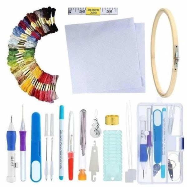 Broderikit Broderimönster Punch Needle Kit Punch Needle Set Korsstygn DIY Syverktyg AC171-S