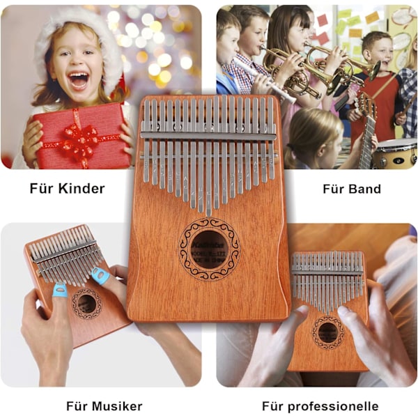 Profesjonell Kalimba Thumb Piano 17 Taster Thumb Piano, Gaver