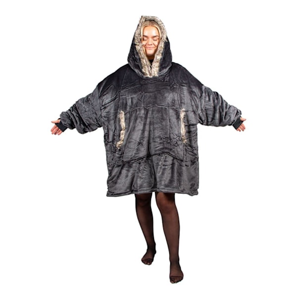 Snug Rug Deluxe Eskimo Hettegenser Oversized Grey grå