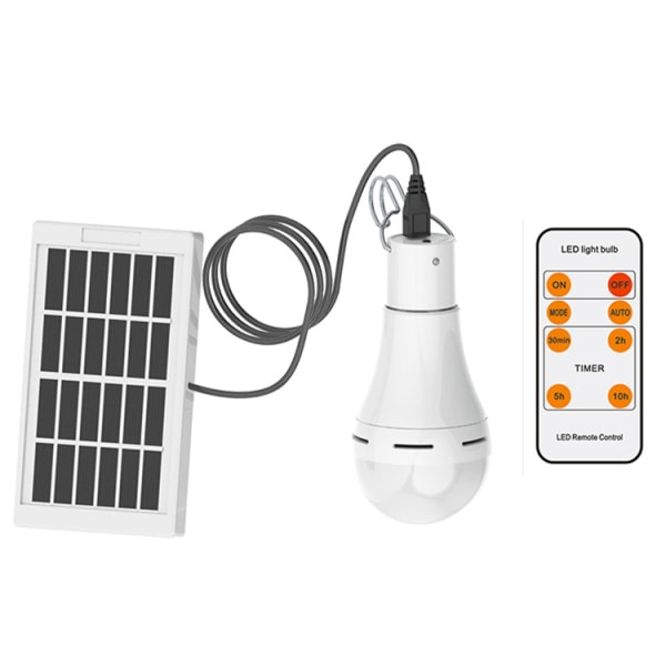 Bærbar USB-lading Solcelledrevet LED-lampe med solcellepanel for utendørs fotturer Campingtelt Fiskebelysning