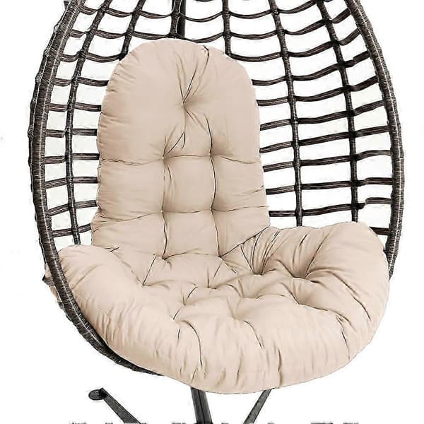 Riipputuolin paksu istuintyyny keinutuoli tyyny, beige-FF-
