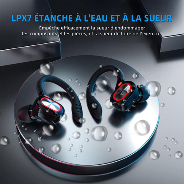 Urheilulliset langattomat Bluetooth-kuulokkeet, langattomat kuulokkeet mikrofonilla, Hi-Fi Stereo Bluetooth -headset Bluetooth-headset urheiluun, työhön