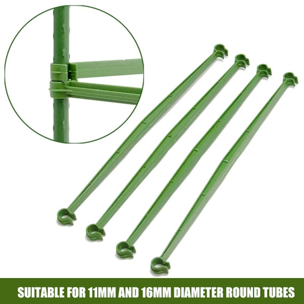 10 stk. Plantestøtteforbindelser Fleksible Robuste Rustfri Plast Koblingsstang Støtte Udvidbare Havegrøntsager Tomatbur Hegn Arm Have S