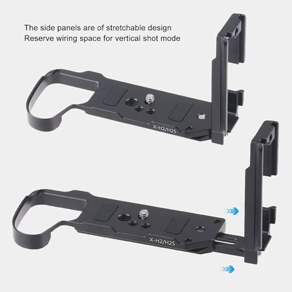 Kamera L-beslag Vertikal horisontal skiftende stativ Hurtigudløserplade med 1/4 tommers skrue til Fujifilm X H2 X H2S Kamera til DJI Ronin RS2 RS3