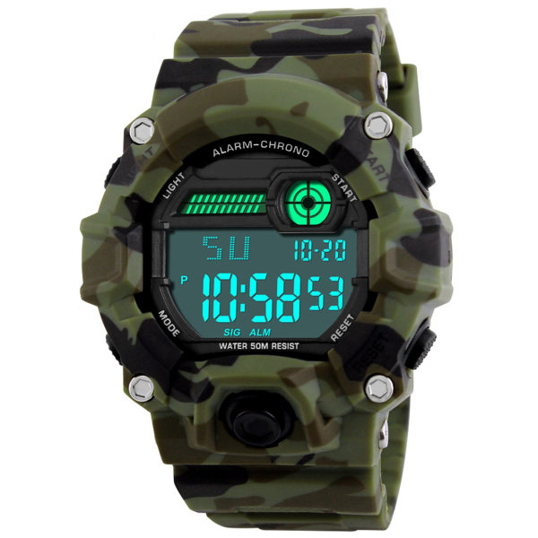 Digitalt ur til børn, Sports Military Watch til drenge,