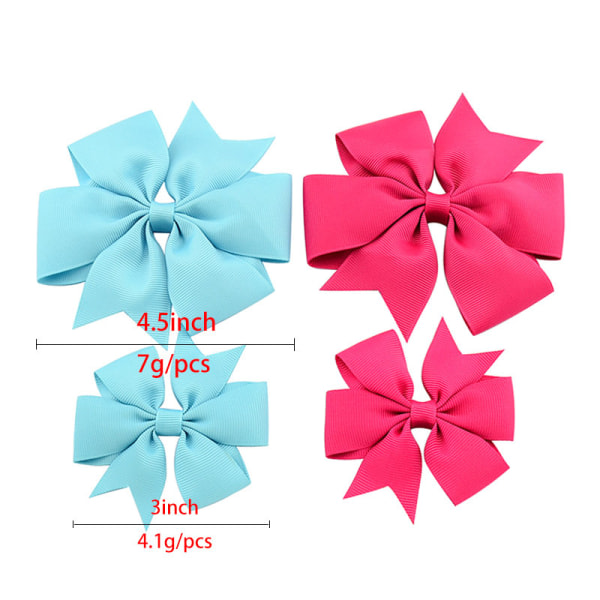 40 stk Babypiger Hårspænder Soft Grosgrain Ribbon Bows Alligato