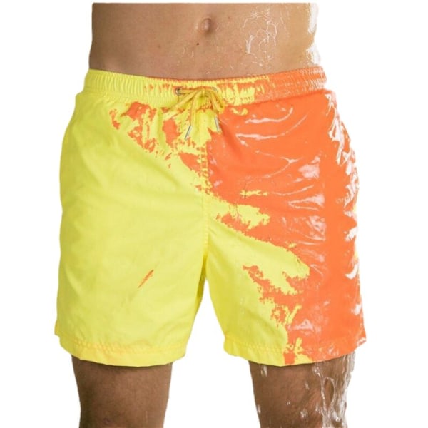 Magiske farveskiftende strandshorts til mænd badeshorts til mænd, der svømmer hurtig og tør badefarveskiftende strandshorts