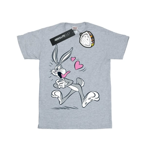 Looney Tunes Girls Bugs Bunny In Love puuvilla T-paita 9-11 vuotta Urheilu Harmaa 9-11 vuotta