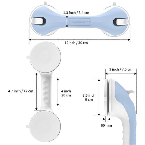 1-Pack Shower Handle, Suction Cup Bathtub Handle, Waterproof No Drilling, Removable Shower Handle-FF-