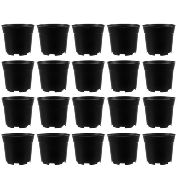 20-pak - Plantepotter / Potter - 16 cm Black Svart