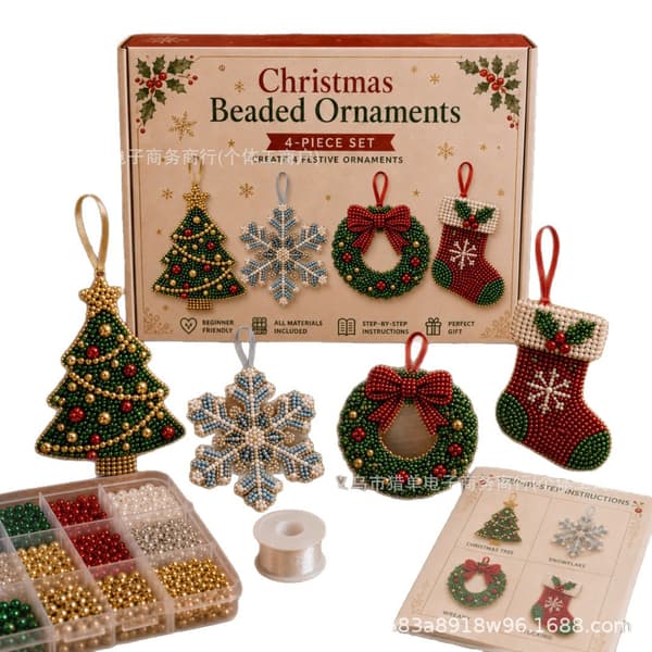 Bærbart, finurlig og bedårende nytt perlepynt DIY-sett for juleperling Christmas tree