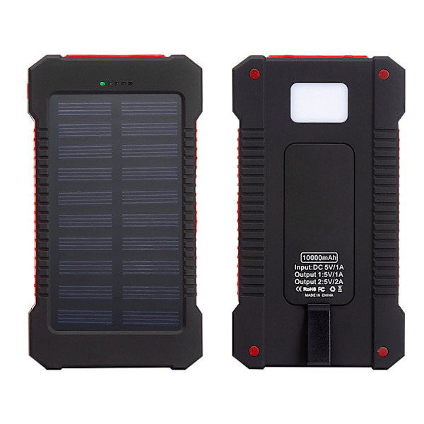 Solcellsladdare 20000mAh, Bärbar, Orange Orange Orange 20 000