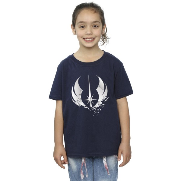Star Wars Girls Obi-Wan Kenobi Tilaa puuvillainen T-paita 7 laivastonsininen 7-8 vuotta