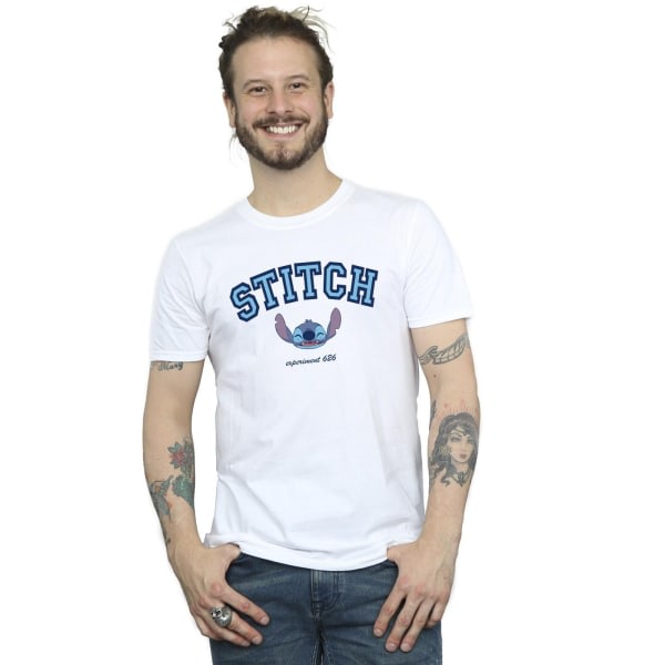 Disney Lilo And Stitch Collegial T-skjorte for menn XL Hvit Hvit XL