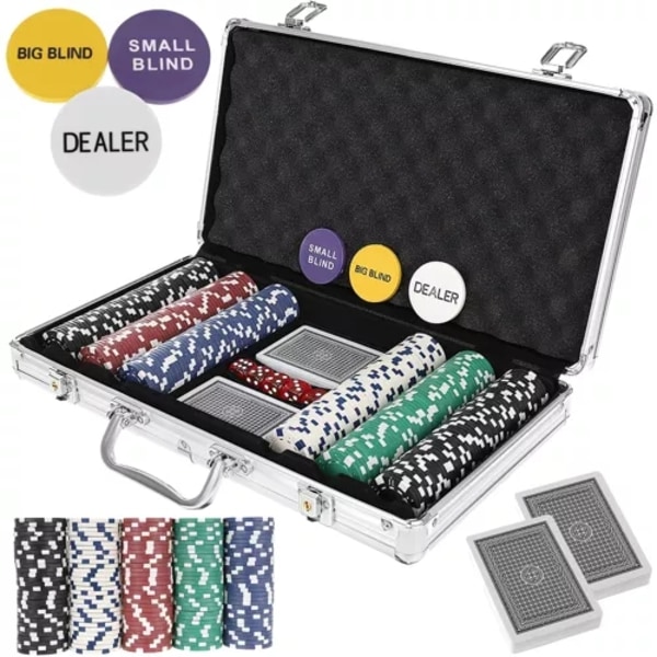 Poker - set med 300 marker i fodral HQ 23528