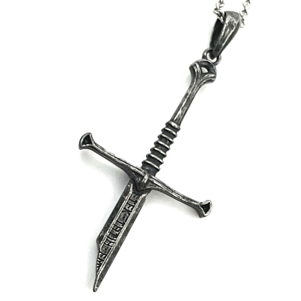 Lord Narsil Halskjede Brutt Sverd Anheng Halskjede for Kvinner Menn Viking Smykker Gave Punk Sjarm Nøkkelring Kjede Ornament