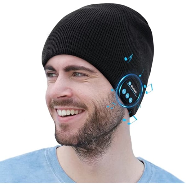 Bluetooth 5.0 trådløse hovedtelefoner strikket hue til vinteren kee