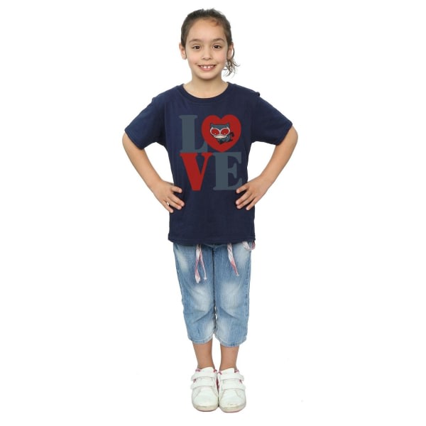 DC Comics Girls Chibi Catwoman Love Cotton T-Shirt 7-8 år Na marineblå 7-8 år