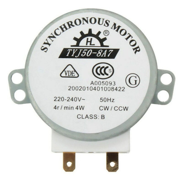 TYJ50-8A7 220-240V AC 4R/Min CW/CCW 50Hz Motor til Mikrobølgeovn