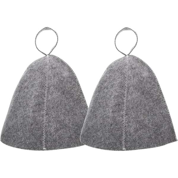 Original ullbastuhatt för kvinnor och män, 2-pack, 100 % naturfilt, bastutillbehör -XF3-