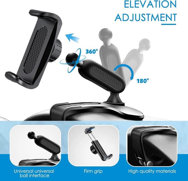 Biltelefonholder Universal Dashbord 360° Rotasjon Justerbar 4-7 Tommer