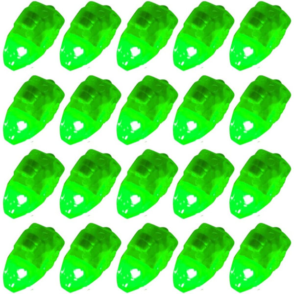 30 stk LED lyskuler for papirlykter grønne (1,4x3,3x1,2 cm)