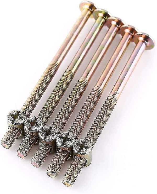 Sl M6 Bolt til møbler, sekskantskruer til barneseng, køjesenge, stole (100mm) Shisanq