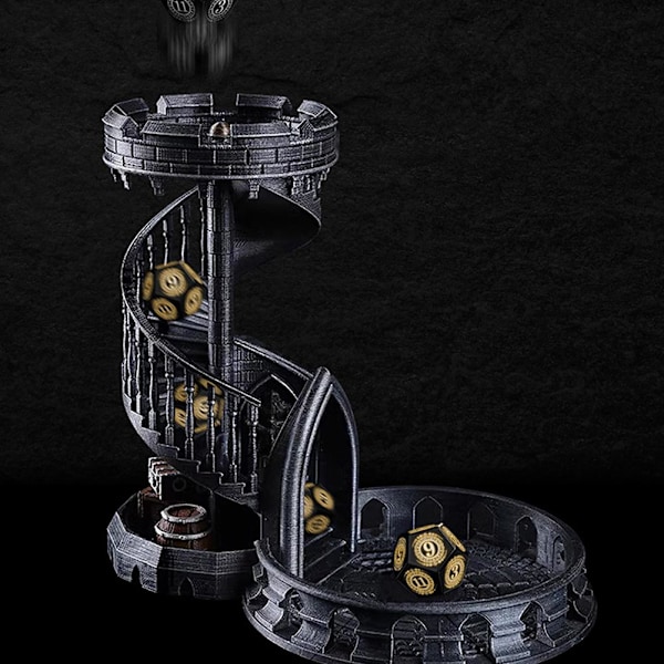 LED Tärningsset D&D Uppladdningsbart, Trådlöst Lysande Tärningsset DND D Black One size