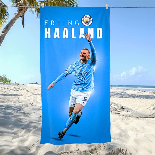Erling Haaland strandhandduk 13 80×160cm