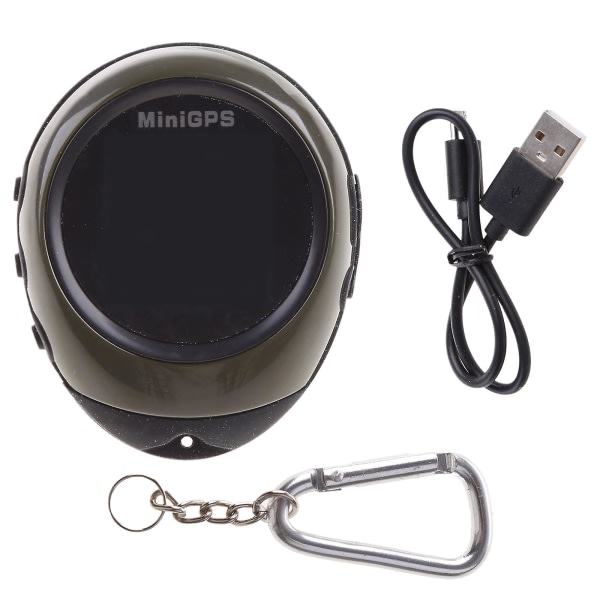 USB kädessä pidettävä digitaalinen GPS-navigointiseurantavastaanotin Satelliittipaikannus Kompassi Vihreä