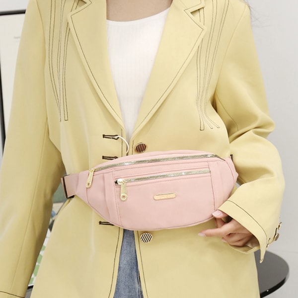 Sport midjeveske for kvinner, Crossbody lommebok belte Reisetelefonveske - spot salg Pink