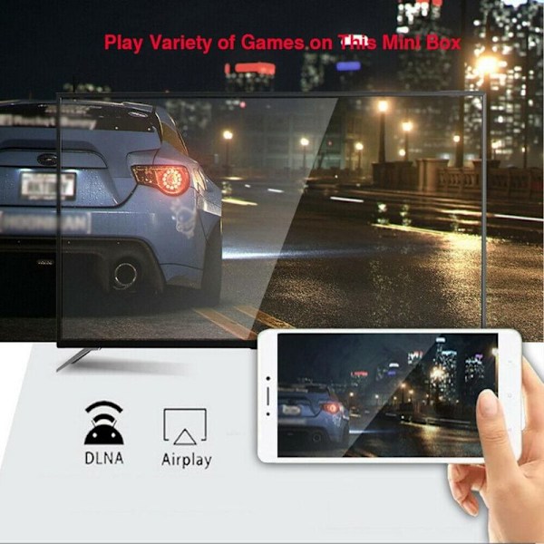 H96 Max Smart Android 9.0 TV-boks Quad Core 4K H.265 4GB + 32GB WiFi Mediaspiller