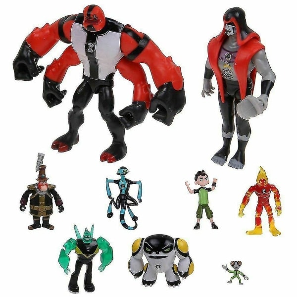 Ben 10 Actionfigur 9 stk 5\" Pvc Dock Set Leke Modell