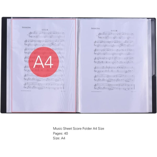 Musikmapp A4-storlek Notmapp Papper Dokument Musik