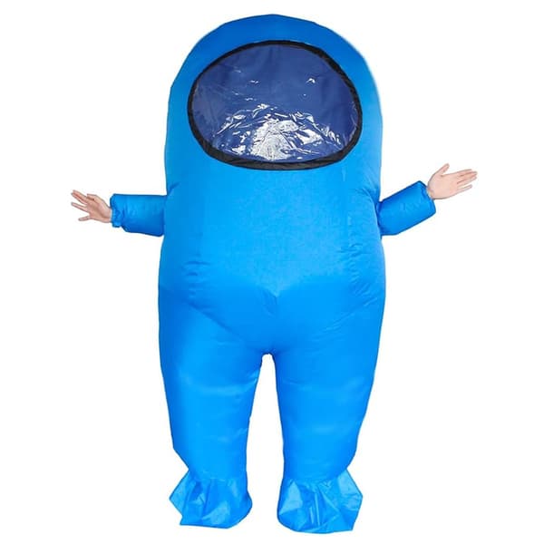 Space Crew Oppusteligt Kostume Tegneserie Astronaut Sort Black Adults