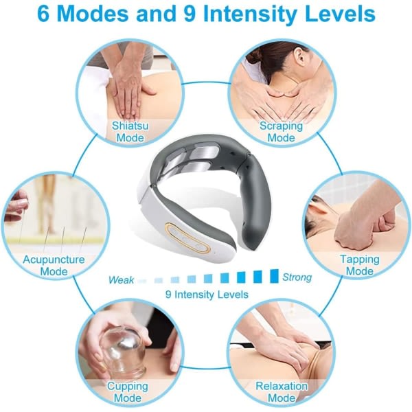 Uppvärmd Neck Massager Cervical Massager, Smart Electric Neck Mass