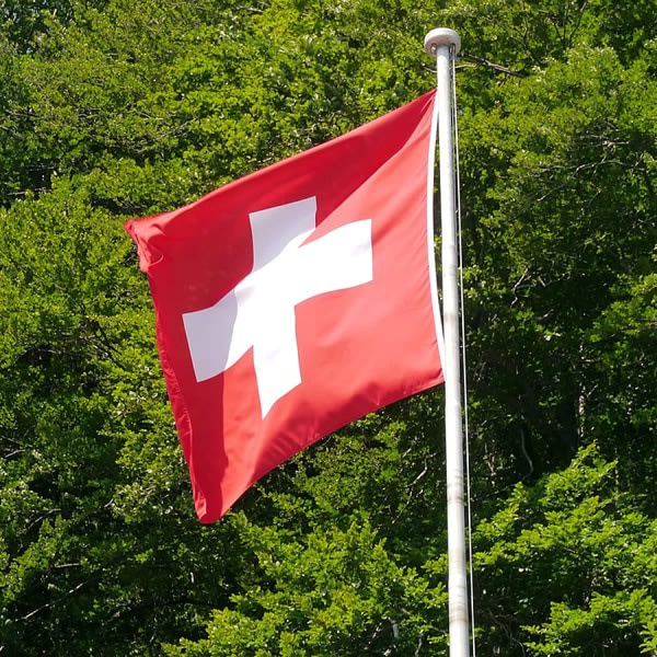 2 stk Schweiz flag 3x5 fod 2022 VM dekorationer
