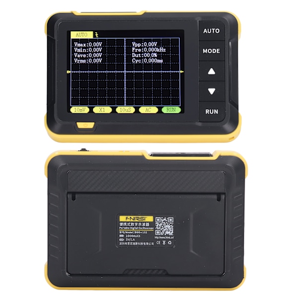 Handhållen oscilloskop Analog Digital Signal Bärbar Oscillografmätare 200K Bandbredd 2.5MS/s Samplingshastighet-XF13-
