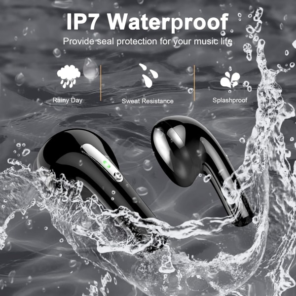 Bluetooth 5.2 trådløsa hörlurar, trådløsa sporthørlurar IP7 W