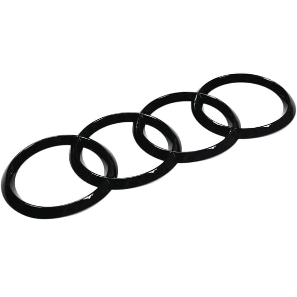 Audi Rings Black Edition -emblem Blackline-logo, musta, 27,3 cm