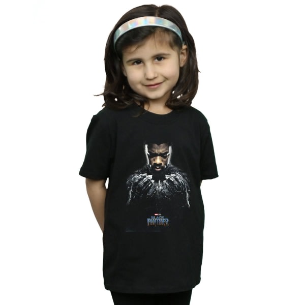 Marvel Girls Black Panther T´Challa plakat T-skjorte i bomull 12-13 Svart 12-13 år