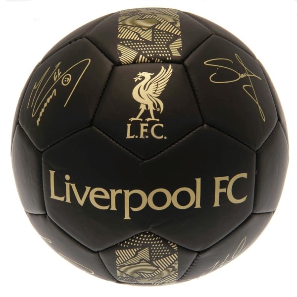 Liverpool FC Phantom Signature Football 5 Svart/Guld Svart/Guld 5