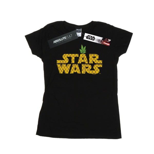 Star Wars Dame/Dame Pineapple Logo T-shirt bomuld L Sort Sort L