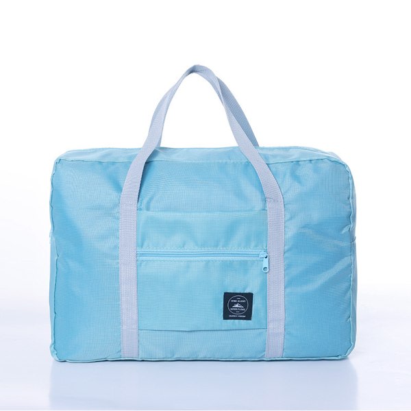 2 foldbare rejsetasker, vandtæt-lyseblå, mørkeblå