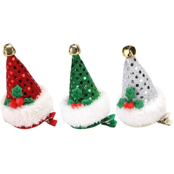 Pieces Santa Hat Hiusklipsit Joulun paljeteilla Hiusneulat