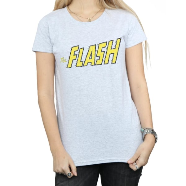 DC Comics Dam/Dam Flash Crackle Logo T-shirt bomull L Spo Sports Grey L