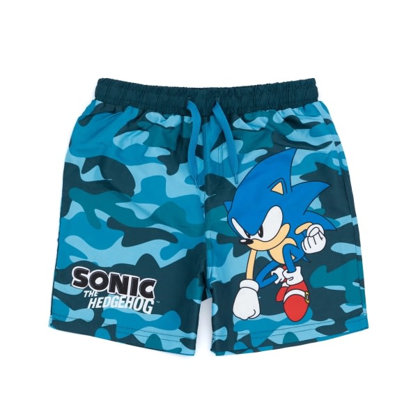 Sonic The Hedgehog Boys badeshorts 4-5 år blå Blå 4-5 år