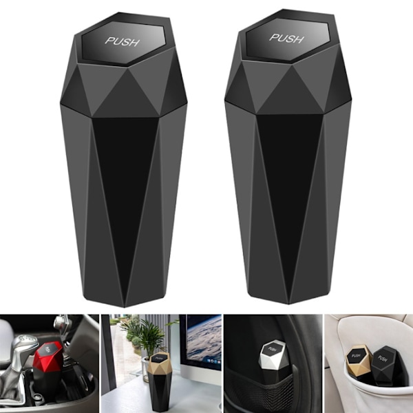 Auton roskakori kannella SILVER-XF3-