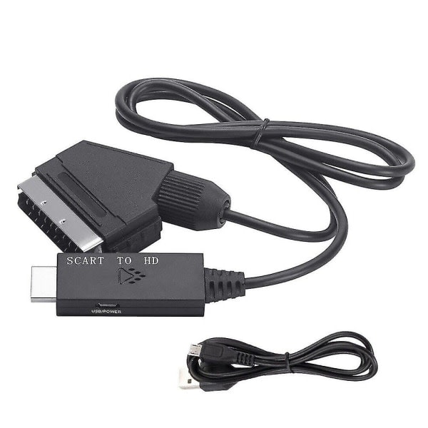 Scart til HDMI-kabel Videoadapter Scart til HDMI-omformer Scart til HDMI-adapter